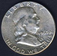 USA 1963. 1/2$ Ag "Franklin" T:3