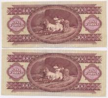 1980. 100Ft (2x) sorszámkövetők T:III szép papír
F34