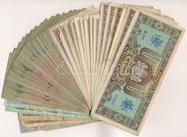 131db-os vegyes magyar pengő bankjegy tétel, közte néhány külföldi darab és 2db modern forint bankje...