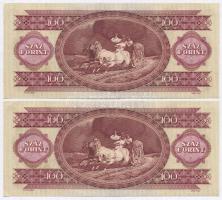 1975. 100Ft (2x) sorszámkövetők T:II 
Adamo F33