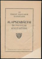 cca 1930 Az Ébredő Magyarok Egyesülete alapszabályai és fegyelmi szabályzata. 48p.