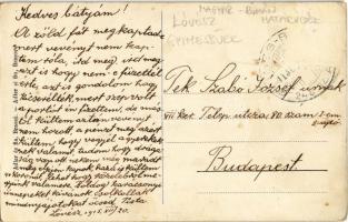 1913 Magyar-román határvidék, Hungarian-Romanian border; Tönkös vonat. Adler és fia / Klotz-Zug / Tr...