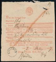 1837 Porosz postai okmány 2 Silber Groschen szignettával
