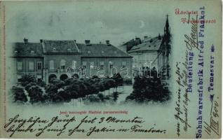 1900 Temesvár, Timisoara; Jenő herceg tér, Hadtest parancsnokság / square, military headquarters