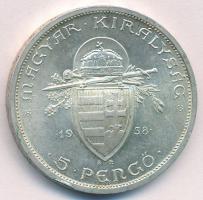 1938. 5P Ag "Szent István" T:1-
Adamo P8.1
