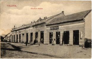 1909 Tolcsva, Fő utca, Központi vendéglő, étterem, Kovácsik Géza üzlete és saját kiadása (EK)