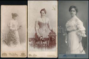 cca 1880-1900 7 db keményhátú fotó klf méretben