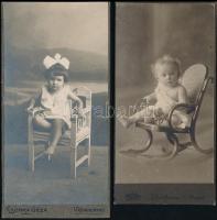 cca 1880-1900 7 db keményhátú fotó klf méretben