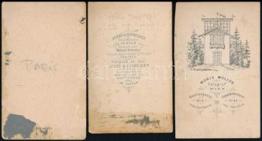 cca 1860 6 db feliratozott keményhátú fotó klf méretben, közte Bálványosi János őrnagy, a Torontál T...