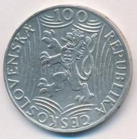 Csehszlovákia 1949. 100K Ag "Sztálin" T:2 
Czechoslovakia 1949. 100 Korun Ag "Stalin...