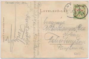 1915 Denta, vasútállomás megállóhelye, községház, gőzmalom, posta. Demeter J. és társa kiadása / rai...