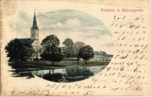 1906 Babina Greda, Babinegrede; Crkva Svetoga Lovre / church, riverside