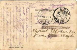 1915 Plzen, Pilsen; Bürgerliches Bräuhaus / brewery. Art Nouveau, floral (EK)