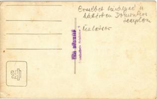 Szombathely, Erzsébet királyné utca, háttérben a Domonkos templom, Rechnitzer, Hagendorfer, Kardos J...