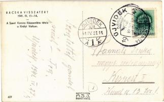 1941 Bácska visszatért. A Szent Korona Közszemlére tétele a Királyi várban / entry of the Hungarian ...