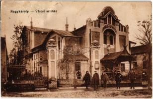 1916 Nagykároly, Carei; Városi színház / theater (felületi sérülés / surface damage)