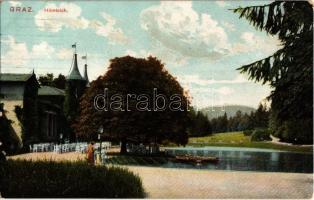 1908 Graz, Himteich / lake, rowing boats
