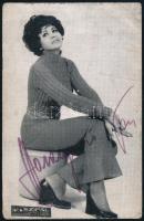 1970 Harangozó Teri énekesnő aláírása őt ábrázoló fotólapon