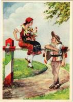 8 db régi használatlan magyar irredenta propaganda képeslap Köves szignójával, a Magyar Nemzeti Szöv...