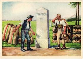 8 db régi használatlan magyar irredenta propaganda képeslap Köves szignójával, a Magyar Nemzeti Szöv...