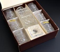 Bohemia kristály whishy-s készlet. Használatlan, eredeti dobozában