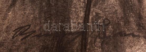 Barcsay jelzéssel: Női portré. Szén, papír, felcsavarva,        60×43 cm