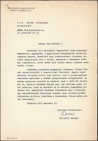 1973 Aczél György (1917-1991) saját kézzel aláírt levele Vas Zoltán (1903-1983) író, 56-os államminiszter részére, melyben megköszöni Hazatérés c. könyvének megküldését.