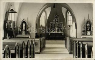 1940 Horvátgurab, Hrvatski Grob, Chorvátsky Grob; Posviacka r. k. kostola / Római katolikus templom, belső oltárral / Catholic church interior, altar. photo