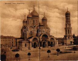 Warsaw, Warszawa; Sobór Prawoslawny / Alexander Nevsky Russian Orthodox Cathedral, foldable card