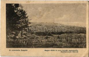 1914-15 Mezőlaborc, Medzilaborce; Az oroszdúlta Zemplén. Magyar hősök és orosz katonák nagy temetője Mezőlaborcon. Kiadja Danielisz Lajos / WWI K.u.K. military heroes cemetery after the Russian attack (EB)