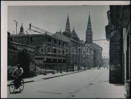 cca 1960 Szeged, Oskola utca, fotó, 18×22 cm