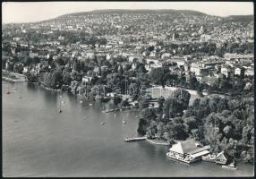 1963 Czibor Zoltán és családtagjai (felesége, stb.) levele és aláírása Svájcból küldött levelezőlapo...