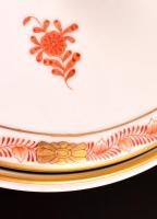 Herendi Apponyi mintás kekszes doboz, kézzel festett, jelzett, apró kopásnyomokkal, m:19 cm, 22×19 c...