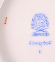 Herendi Apponyi mintás kekszes doboz, kézzel festett, jelzett, apró kopásnyomokkal, m:19 cm, 22×19 c...