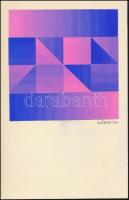 Németh Ami (?-?): Kollázsok, 4 db. Vegyes technika, papír, 12×12 és 30×20 cm