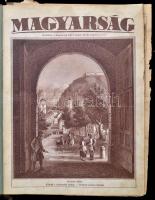 1927 A Magyarság c. lap fél évfolyami számai. Kisse laza egészvászon kötésben.