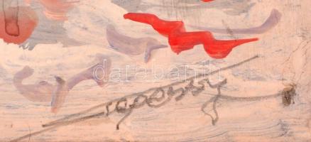 Szepessy jelzéssel: Virágcsendélet. Tempera, karton, keretben, 70×50 cm