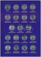 Amerikai Egyesült Államok 2010P-2017P 1/4$ Cu-Ni "Nemzeti Parkok" (40xklf + 1db előlapi pé...