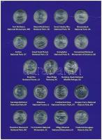 Amerikai Egyesült Államok 2010P-2017P 1/4$ Cu-Ni "Nemzeti Parkok" (40xklf + 1db előlapi pé...