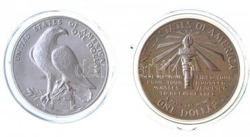 Amerikai Egyesült Államok 1984S 1$ Ag "XXIII. nyári olimpiai játékok Los Angeles" + 1986S ...