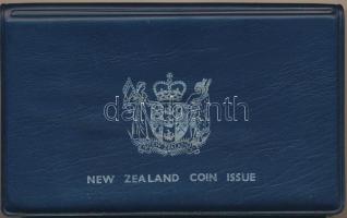 Új-Zéland 1973. 1c-1$ (7xklf) forgalmi sor eredeti dísztokban, tanúsítvánnyal T:PP New Zealand 1973. 1 Cent - 1 Dollar (7xdiff) coin set in original case with certificate C:PP