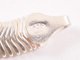 Ezüst(Ag) masszív széles kígyó nyaklánc, jelzett, h: 46 cm, nettó: 21,8 g