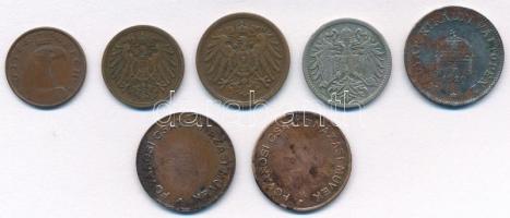 9db-os vegyes érme tétel, közte 2db "Fővárosi Csatornázási Művek" zseton? T:2,2-