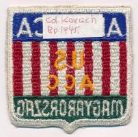 DN "America - US ACC - Magyarország" feliratú felvarró (76x75mm)