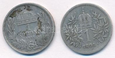 1893KB 1K Ag "Ferenc József" + Ausztria 1894. 1K Ag T:2-