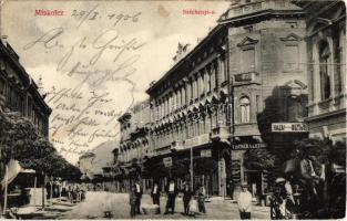 1906 Miskolc, Széchenyi utca, Fischer Gerzson üzlete, Hazai Biztosító Társaság fiókja, létra. D. K. 1133. sz.