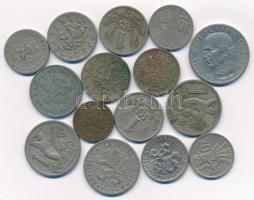Vegyes: 15db-os Csehszlovák és Szlovák érme tétel az ~1920-1940 közötti időszakból T:vegyes Mixed: 15pcs Czechslovakian and Slovakian coins from the ~1920-1940 period C:mixed