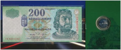 2009. 200Ft elsőnapi veret díszcsomagolásban + 2006. 200Ft "FB" "Búcsú a 200Ft-os ban...