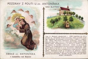 Blatnice, Pouti u sv. Antonínka, Obraz sv. Antonínka / Pilgrim Chapel Of Saint Anthony, image of St. Anthony litho