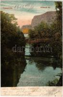 1905 Veszprém, Sédmenti táj, fahíd a patak felett. Kiadja Krausz A. fia (EK)